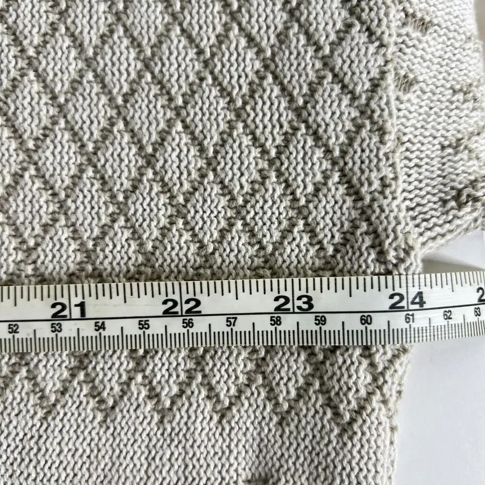VTG Shenandoah Golf Textured 3D‎ Grandpa Sweater Beige Embroidered USA Sz XL